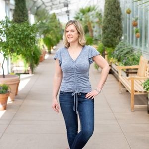 Francesca's Blue Rain Sweater Top